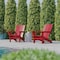 Flash Furniture Red Adirondack Patio Chairs with Cupholder, 2PK 2-LE-HMP-1045-10-RD-GG - alternate 5